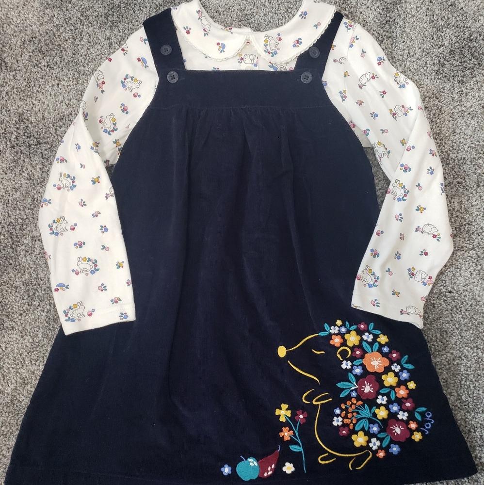 JoJo Maman Bebe Pinafore Hedgehog 🦔